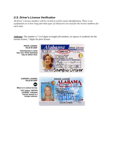 U S Driver S License Verification