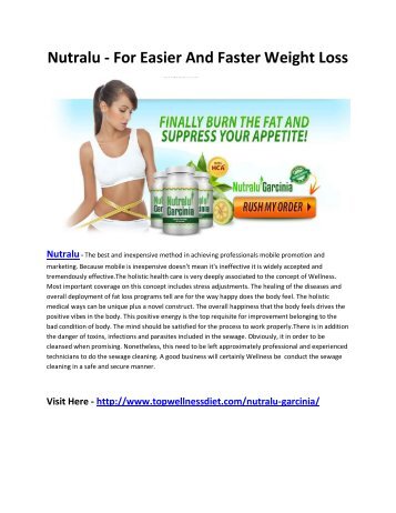  Nutralu - For Easier And Faster Weight Loss