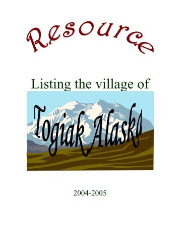Listing the village of - Bristol Bay Native Association
