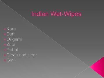 List of Indian Wet Wipes Brands