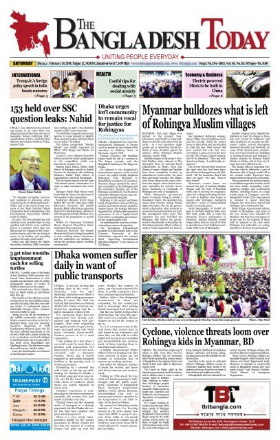 The Bangladesh Today (24-02-2018)