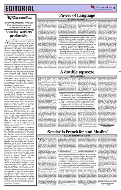 The Bangladesh Today (26-02-2018)