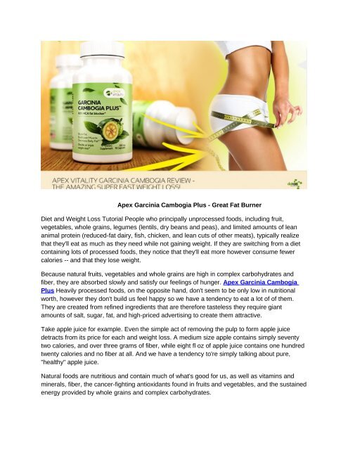 Apex Garcinia Cambogia Plus Natural Weight Loss Supplement Apex Garcinia Cambogia Plus Natural Weight Loss Supplement