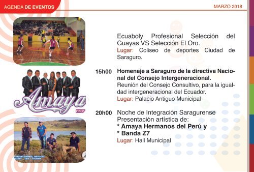 Agenda de Eventos Saraguro 2018