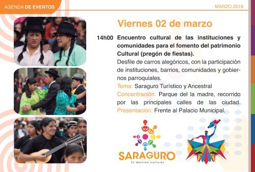 Agenda de Eventos Saraguro 2018