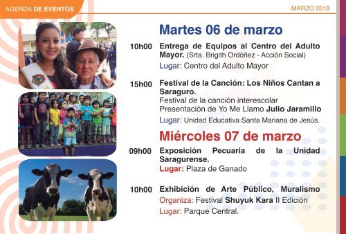 Agenda de Eventos Saraguro 2018