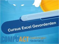 Cursus excel gevorderden