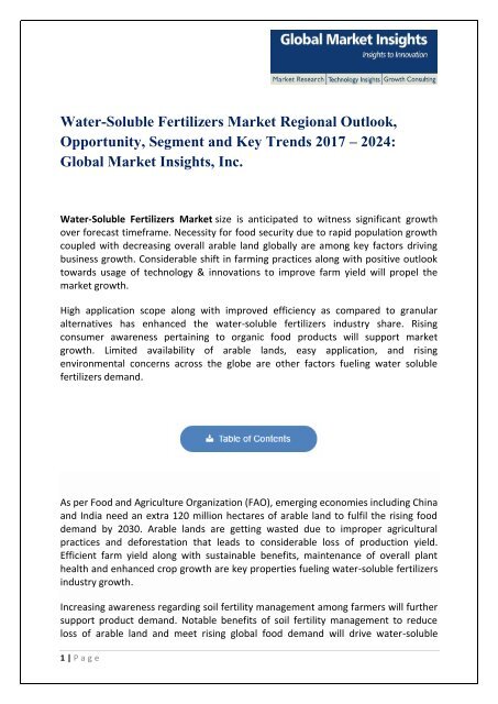 Pdf for Water-Soluble Fertilizers Market