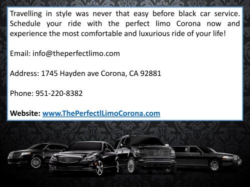 Ride in Style with Black Car Service