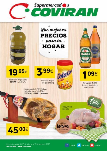 Supermercados COVIRAN folleto ofertas del 27 febrero al 10 de marzo 2018