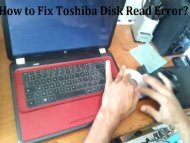Fix Toshiba Disk Read Error
