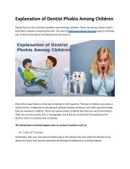 Why Children Fear Dentists?? Explained