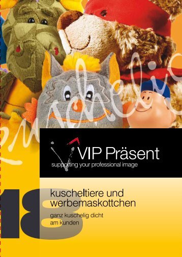 VIP- Katalog - kuscheltiere und werbemaskottchen