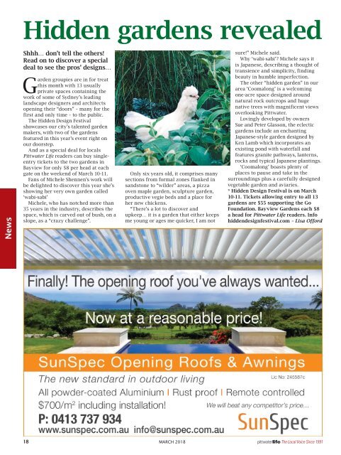 Pittwater Life March 2018 Issue