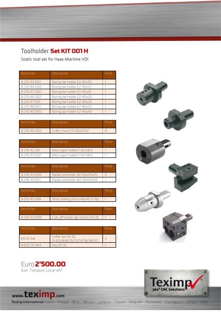 Toolholder for Haas  VDI40 - Heimatec