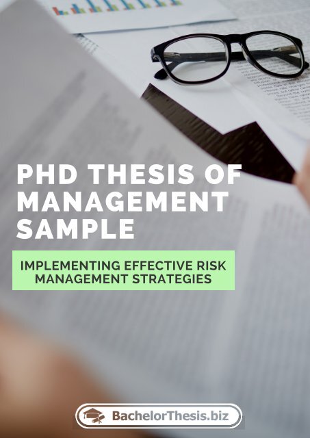 phd thesis management