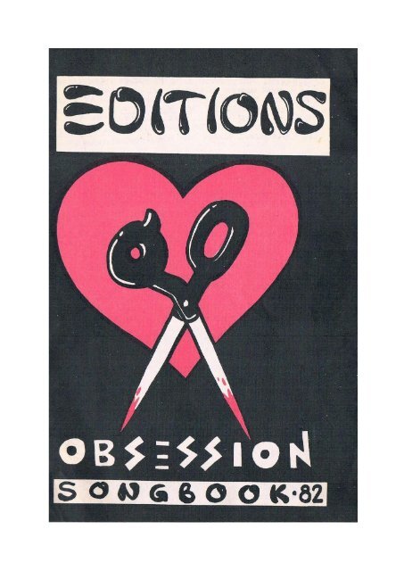 The Editions - Obsession Songbook, 1982