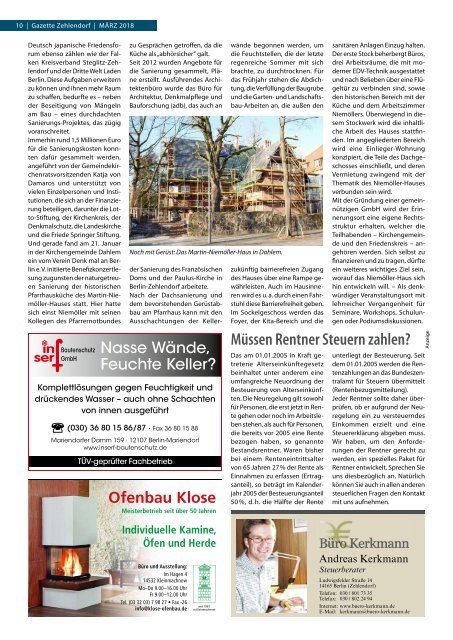 Gazette Zehlendorf Nr. 3/2018
