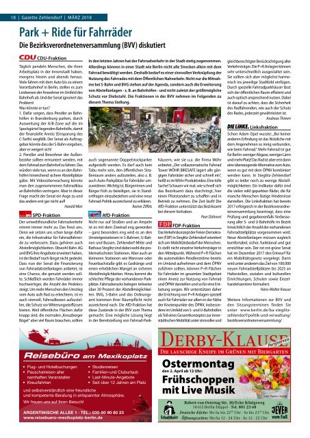 Gazette Zehlendorf Nr. 3/2018