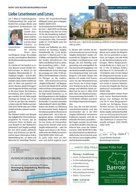 Gazette Zehlendorf Nr. 3/2018