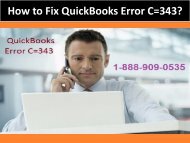 1-888-909-0535 to fix QuickBooks Error C=343