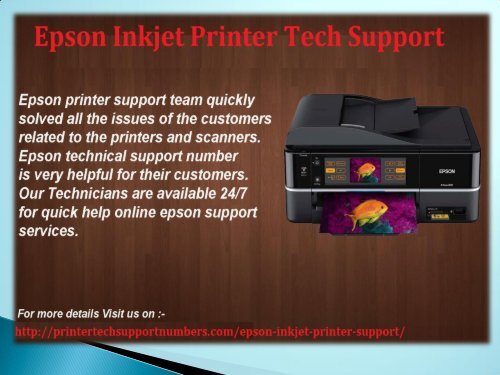 Epson Inkjet Printer Support Number