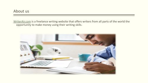 Writerair - Best Freelance Academic Writing Jobs Online