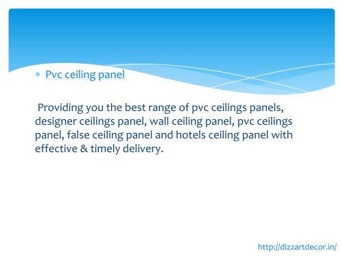 Pvc Ceiling Panel Providi