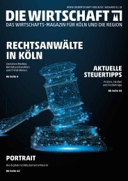 Die Wirtschaft Köln - Ausgabe 01 / 2018