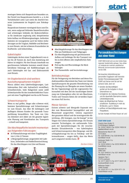 Die Wirtschaft Köln - Ausgabe 01 / 2018