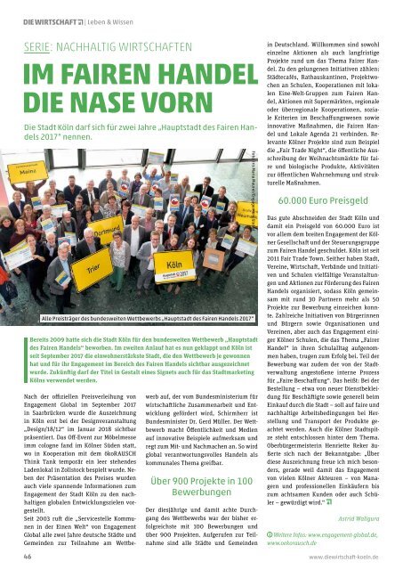 Die Wirtschaft Köln - Ausgabe 01 / 2018