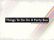 Things To Do On A Party Bus