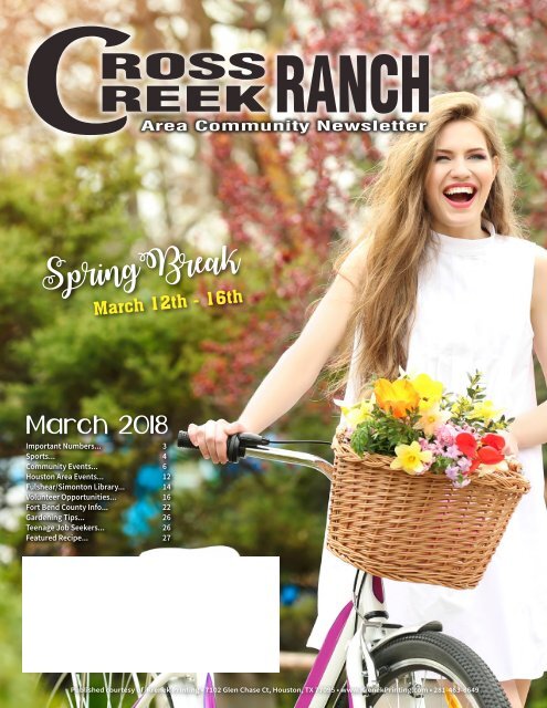 Cross Creek Ranch March 2018
