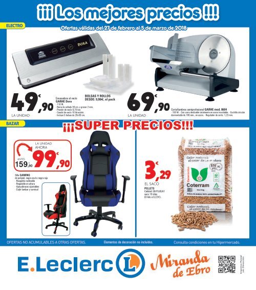 E.Leclerc Especial feria del cerdo hasta 5 de marzo 2018 Miranda de Ebro