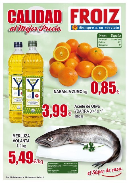 Supermercado FROIZ Folleto de ofertas hasta 14 de marzo 2018