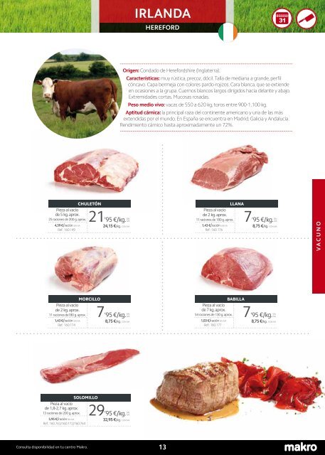 makro catálogo de carnes cataluña del 1 de marzo al 30 de abril 2018