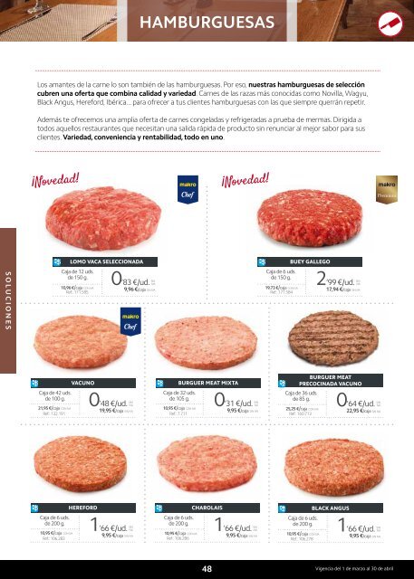 makro catálogo de carnes cataluña del 1 de marzo al 30 de abril 2018