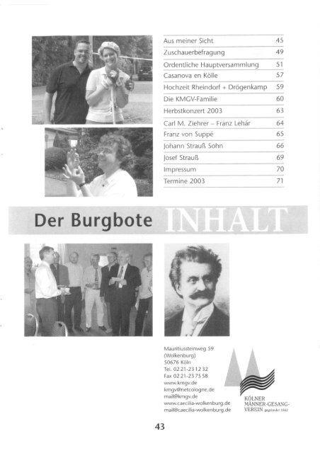 Der Burgbote 2003 (Jahrgang 83)