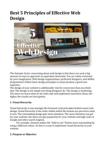 Best 5 Principles of Effective Web Design