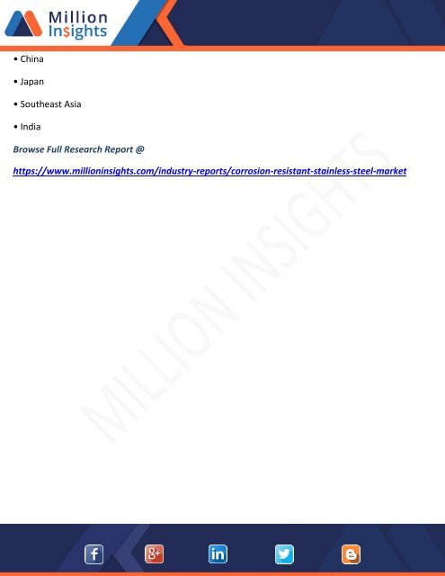 Corrosion Resistant Stainless Steel Market Segmentation & Key Futuristic 2017 – 2022