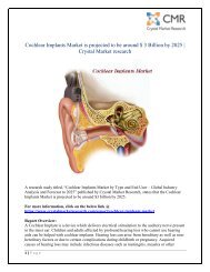 Cochlear Implants Market to Reach Valuation $ 3 Billion by 2025 - Crystal Market research