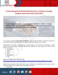 Cricket Equipment Market Manufacturers Analysis, Strategy Analysis and Forecast by 2018-2025
