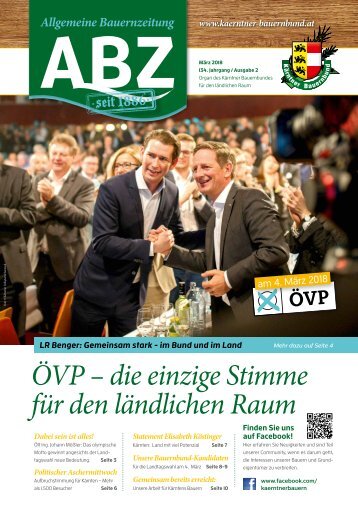 Allgemeine Bauernzeitung  - Ausgabe 02 - 2018 (Kärntner Bauernbund)