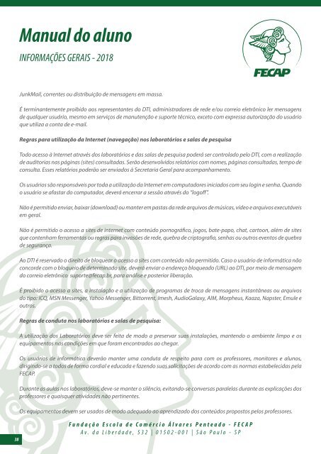 Manual do Aluno FECAP 2018