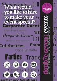 Double Seven Events - 15-Year Brochure