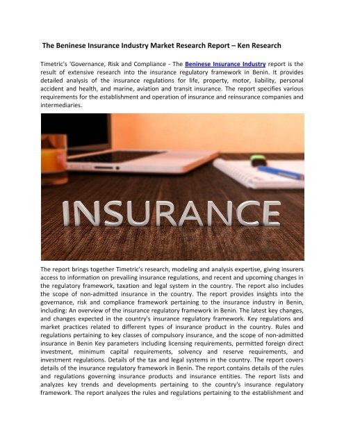 Beninese Insurance Industry