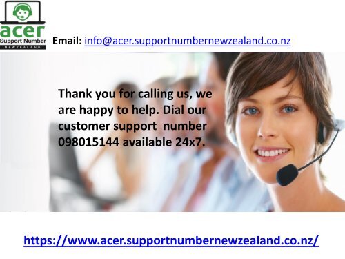 Acer New Zealand support Number- 098015144 