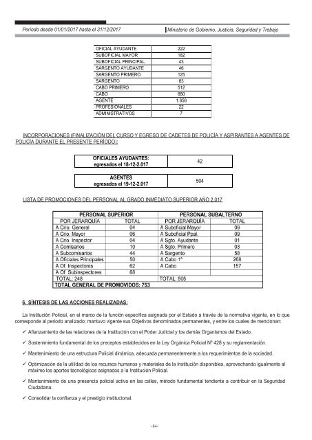 Ministerio de Gobierno, Justicia y Trabajo