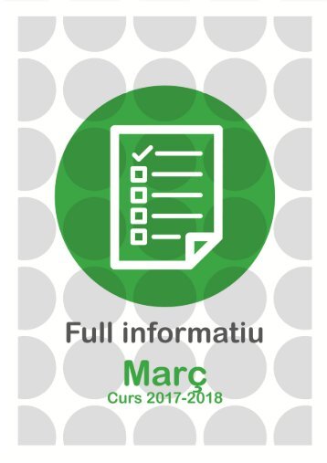 Full informatiu MARÇ 2018