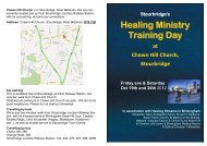 Stourbridge's Healing Ministry Training Day at ... - Riverside Church